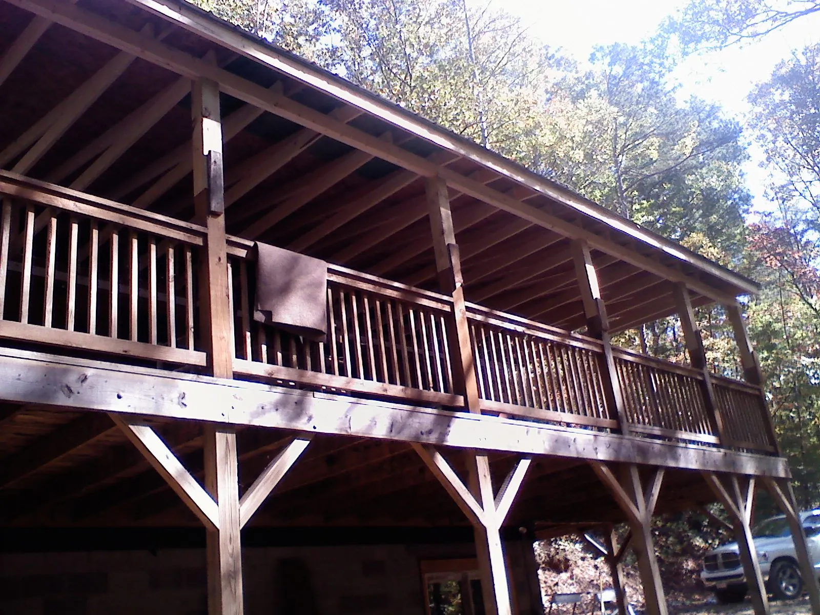 Timber framing under a new elevated porch and deck — Roof Leak Repair in Lodge by Roofing Brothers